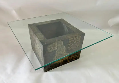 Paul Evans Patchwork Brutalist Center, Coffee or Cocktail Table for Directional