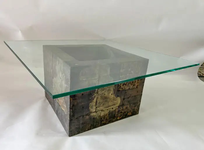 Paul Evans Patchwork Brutalist Center, Coffee or Cocktail Table for Directional