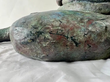 Nude Sitting Woman Bronze Sculpture by James Patrick Maher