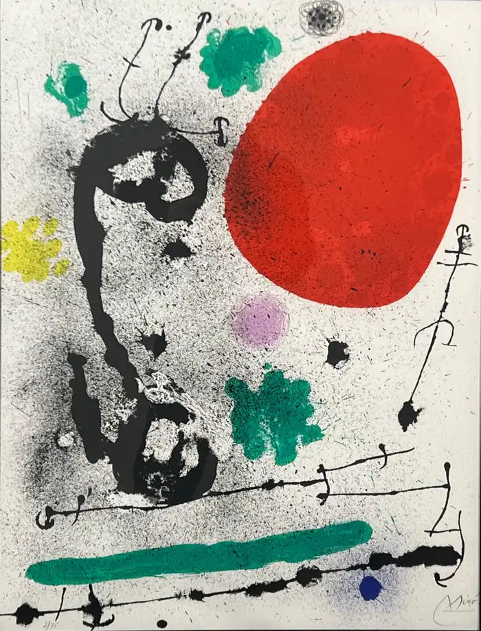 Joan Miro Migratory Bird Printed by Mourlot, Maeght 652 Hand Signed & Numbered 1970's