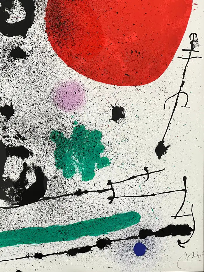 Joan Miro Migratory Bird Printed by Mourlot, Maeght 652 Hand Signed & Numbered 1970's