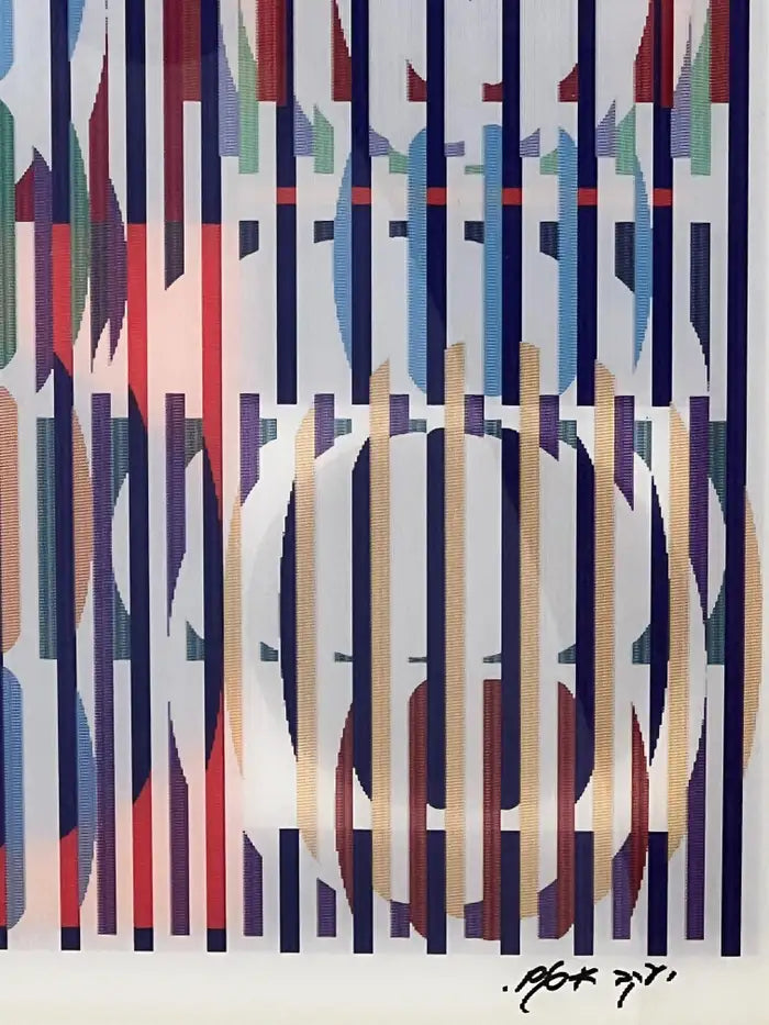 Yaacov Agam Oval Agamograph Lenticular Print Artist Proof Signed & Numbered 2005