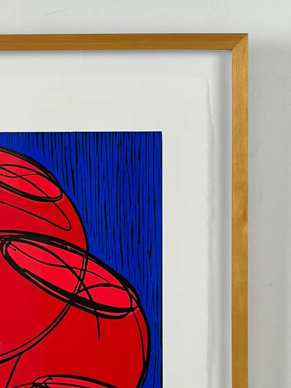 Dale Chihuly, Red Hot Baskets, Woodcut Print, Signed & Numbered, 2002