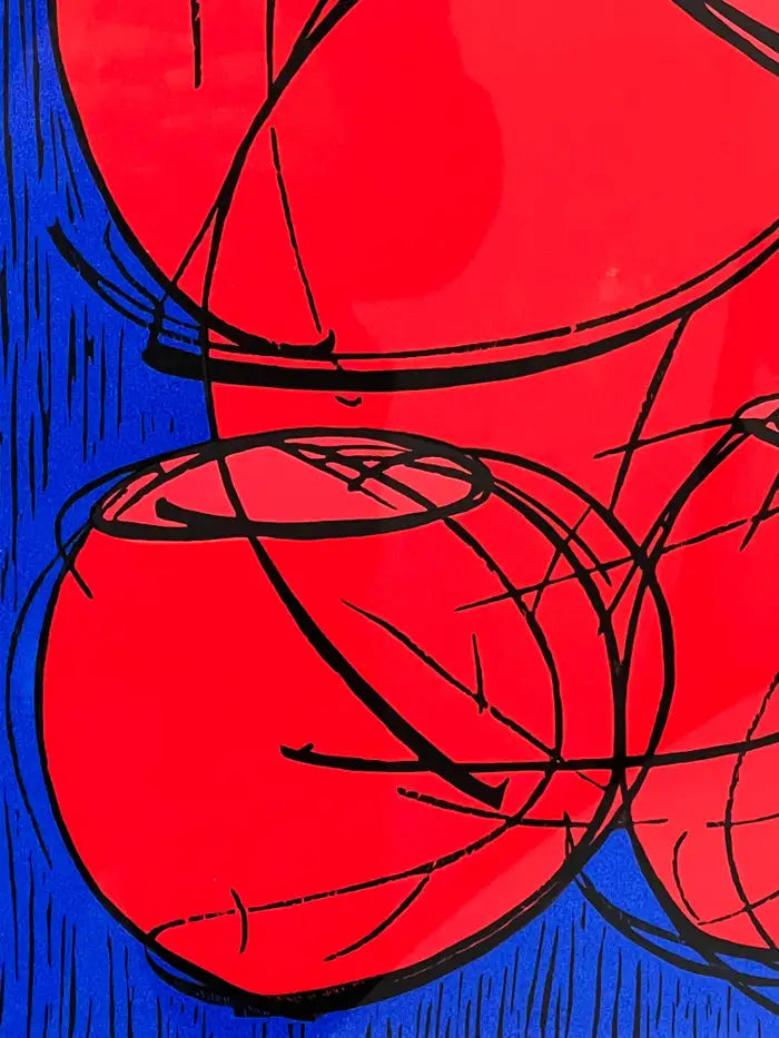 Dale Chihuly, Red Hot Baskets, Woodcut Print, Signed & Numbered, 2002