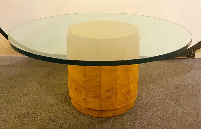 Edward Wormley for Dunbar MCM Burl Wood Centre or Cocktail Round Table