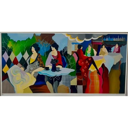 Itzchak Tarkay Afternoon Luncheon Serigraph 1998 Limited Edition Numbered Signed