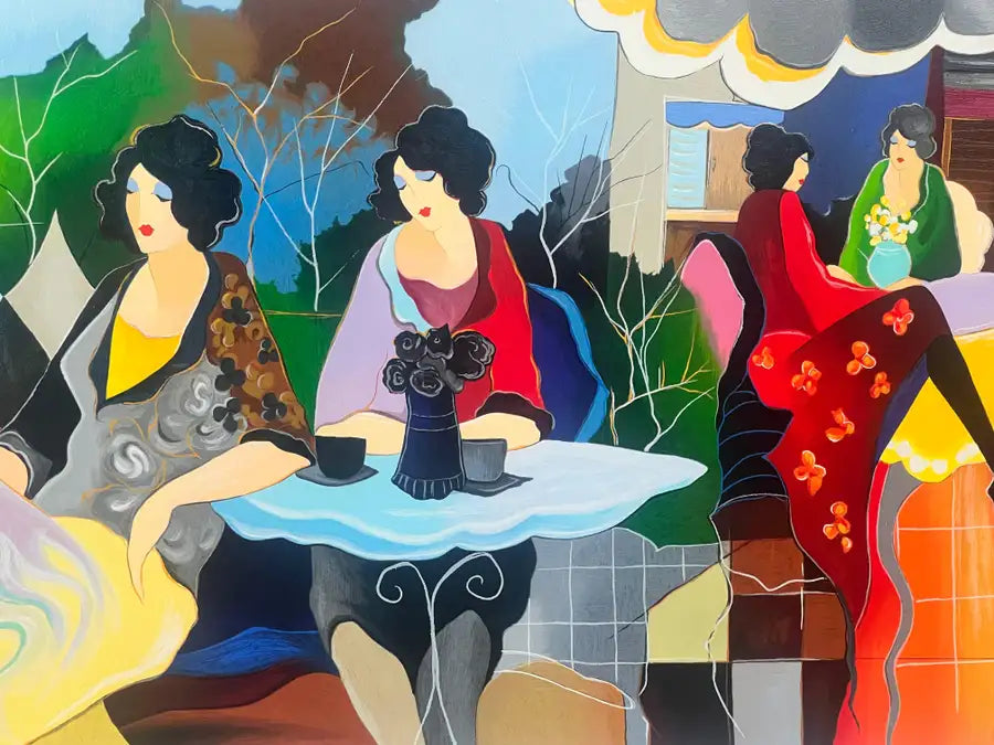 Itzchak Tarkay Afternoon Luncheon Serigraph 1998 Limited Edition Numbered Signed