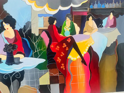 Itzchak Tarkay Afternoon Luncheon Serigraph 1998 Limited Edition Numbered Signed