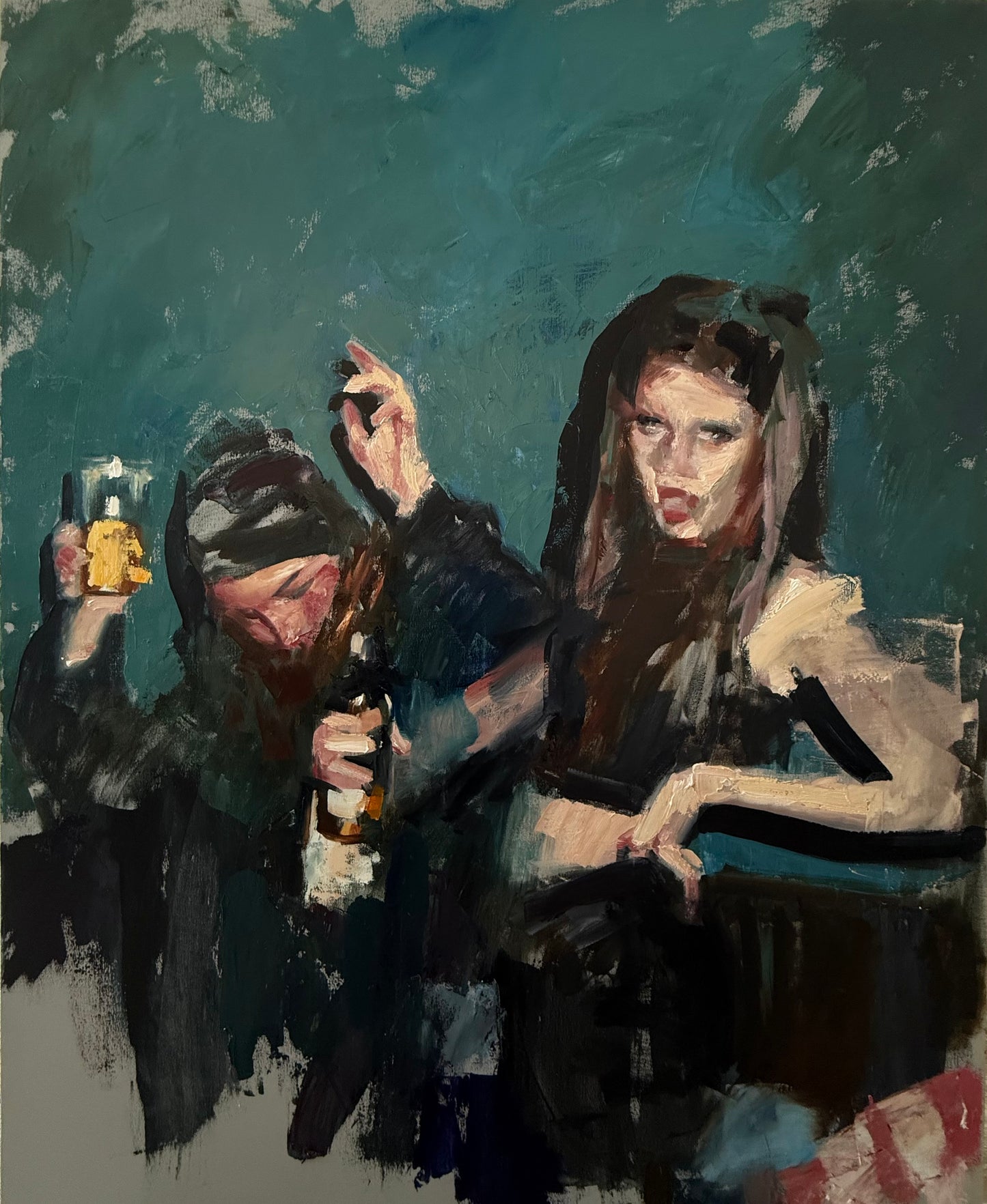 Mark Tennant , " Beer Green " Oil on Canvas
