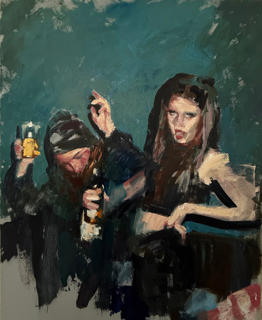 Mark Tennant , " Beer Green " Oil on Canvas