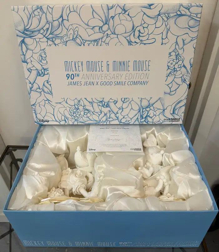 James Jean Mickey & Minnie Mouse 90th Anniversary Porcelain Statues Signed 2018