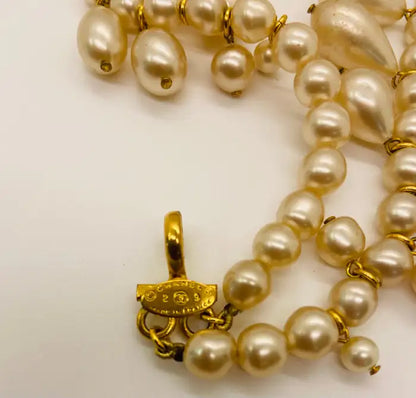 Rare Chanel Multi-Strand Pearl Necklace , Original 1980's