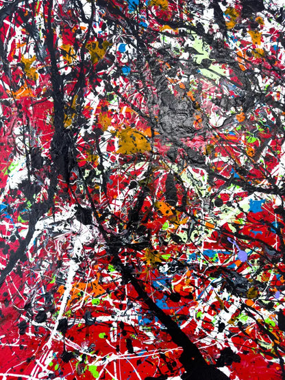 Michael Schofield Abstract Large Oil on Canvas by Michael Schofield, Framed & Signed