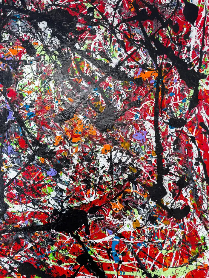 Michael Schofield Abstract Large Oil on Canvas by Michael Schofield, Framed & Signed