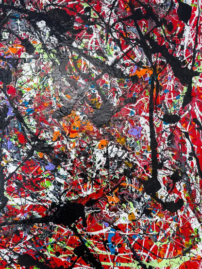 Michael Schofield Abstract Large Oil on Canvas by Michael Schofield, Framed & Signed