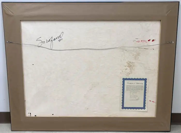 Michael Schofield Abstract Large Oil on Canvas by Michael Schofield, Framed & Signed