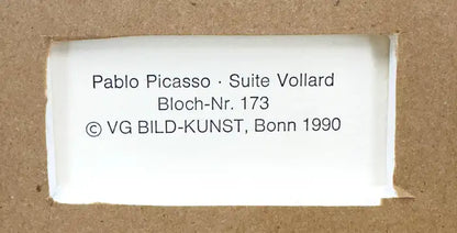 Pablo Picasso " Suite Vollard" Lithograph Limited edition with Museum Stamp 1990's