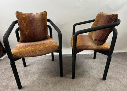 Brian Kane Rubber Chair for Metropolitan Furniture / Steelcase 1980's , A Pair