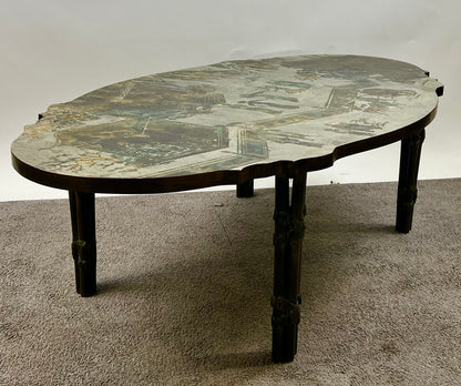 Rare Philip & Kelvin LaVerne "Chan Boucher'" Signed Bronze & Pewter Coffee Table