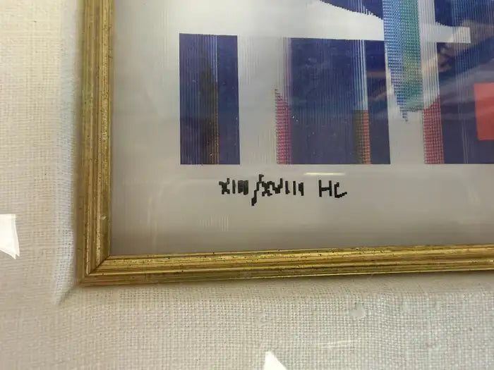 Yaacov Agam Oval Agamograph Lenticular Print Artist Proof Signed & Numbered 2005
