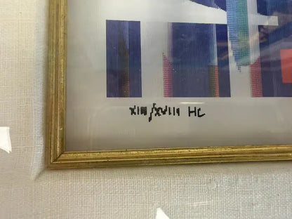 Yaacov Agam Oval Agamograph Lenticular Print Artist Proof Signed & Numbered 2005