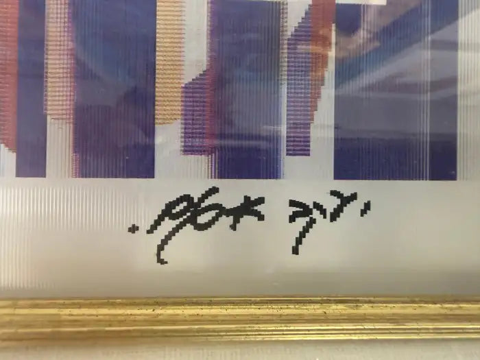Yaacov Agam Oval Agamograph Lenticular Print Artist Proof Signed & Numbered 2005