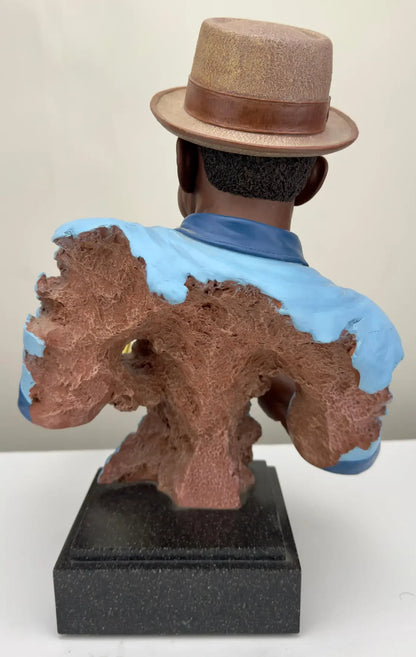 Willitts Designs "Moe Cheeks" Cast Resin Sculpture All That Jazz Series, Signed