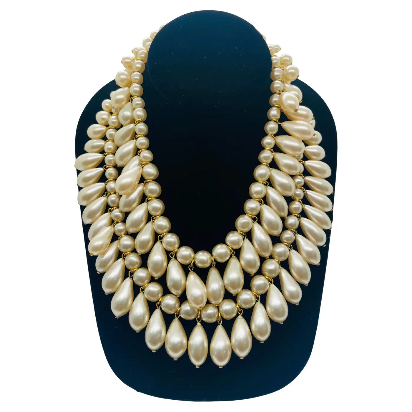 Rare Chanel Multi-Strand Pearl Necklace , Original 1980's