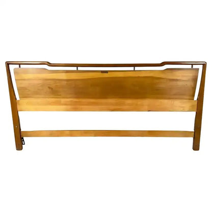 John Widdicomb Mid Century Modern King Size Walnut and Brass Headboard