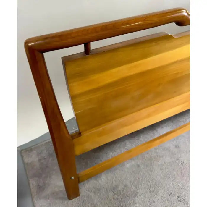 John Widdicomb Mid Century Modern King Size Walnut and Brass Headboard