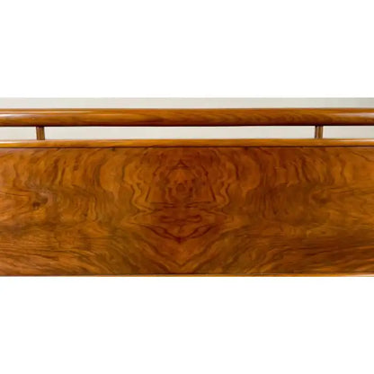 John Widdicomb Mid Century Modern King Size Walnut and Brass Headboard