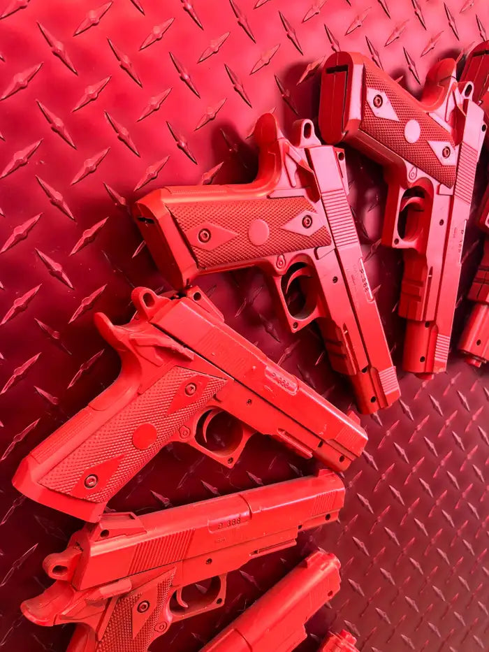 Charles Gitnick Heart of Guns Red Conceptual Mix Media 2024