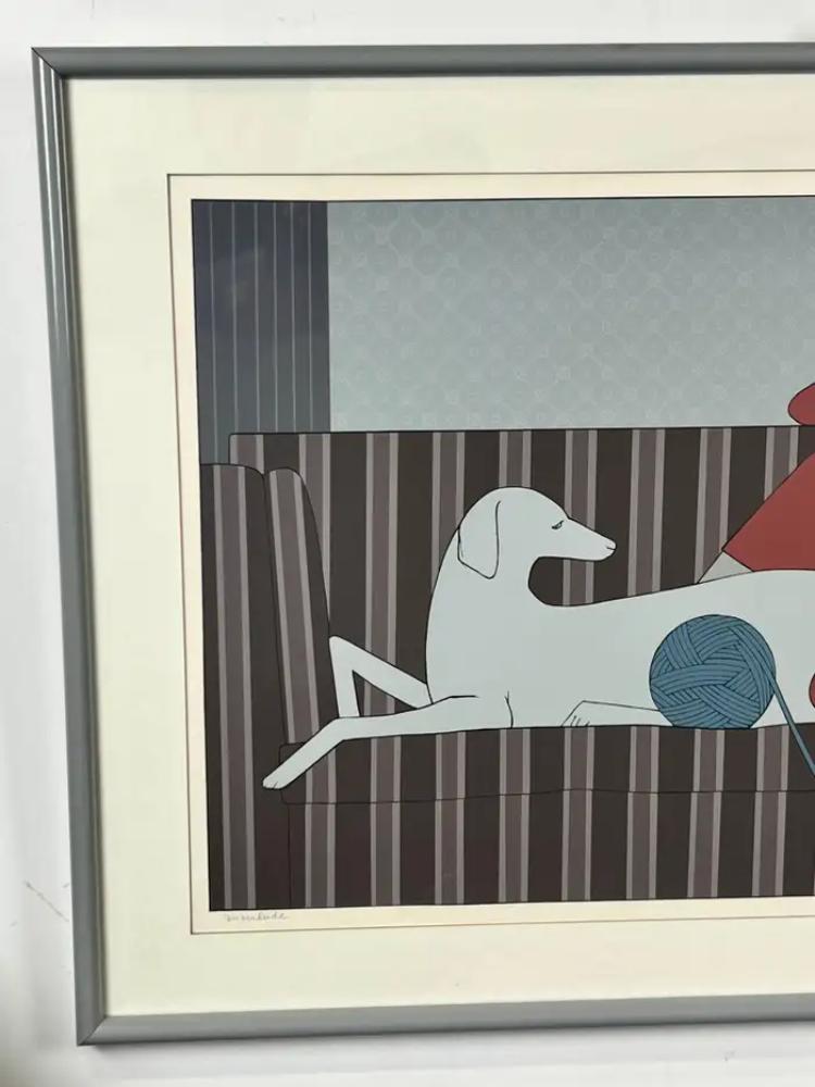 Will Barnet " Interlude" Silk Screen Print 1982 Hand Signed, Numbered & Framed 1982