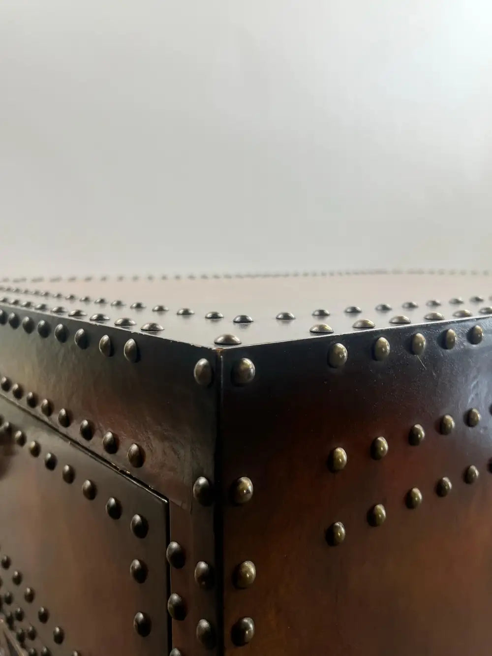 Polo Ralph Lauren Dalton Cocktail Coffee Table, Leather Tooled & Side Drawers