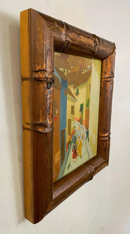 Impressionist City Scene Painting in the Manner of Fernando Botero