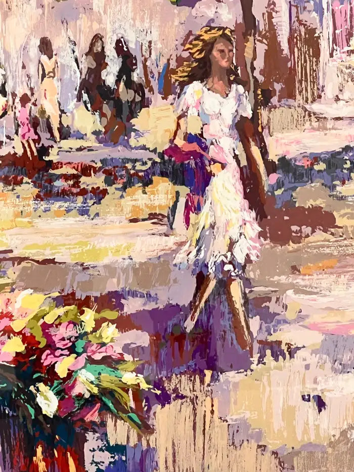 Mark King Parasol Serigraph Limited Edition Print, Numbered, Signed & Framed 1986