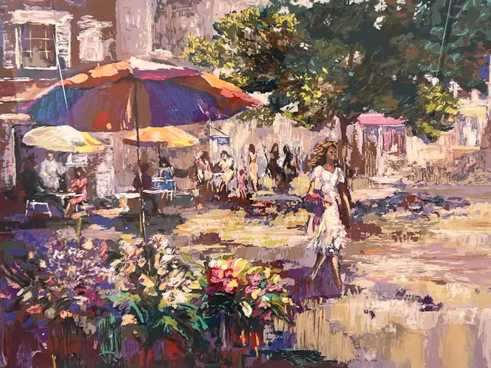 Mark King Parasol Serigraph Limited Edition Print, Numbered, Signed & Framed 1986