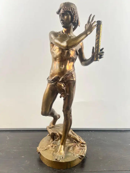 Jean-Baptiste Germain "Le Torrent" Bronze Sculpture for Tiffany &Co, Signed 1890