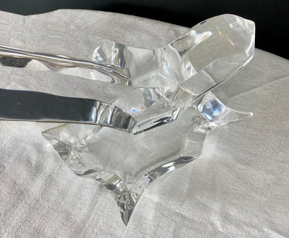 Eric Bauer Modernist Abstract Bird Lucite Sculpture, Signed
