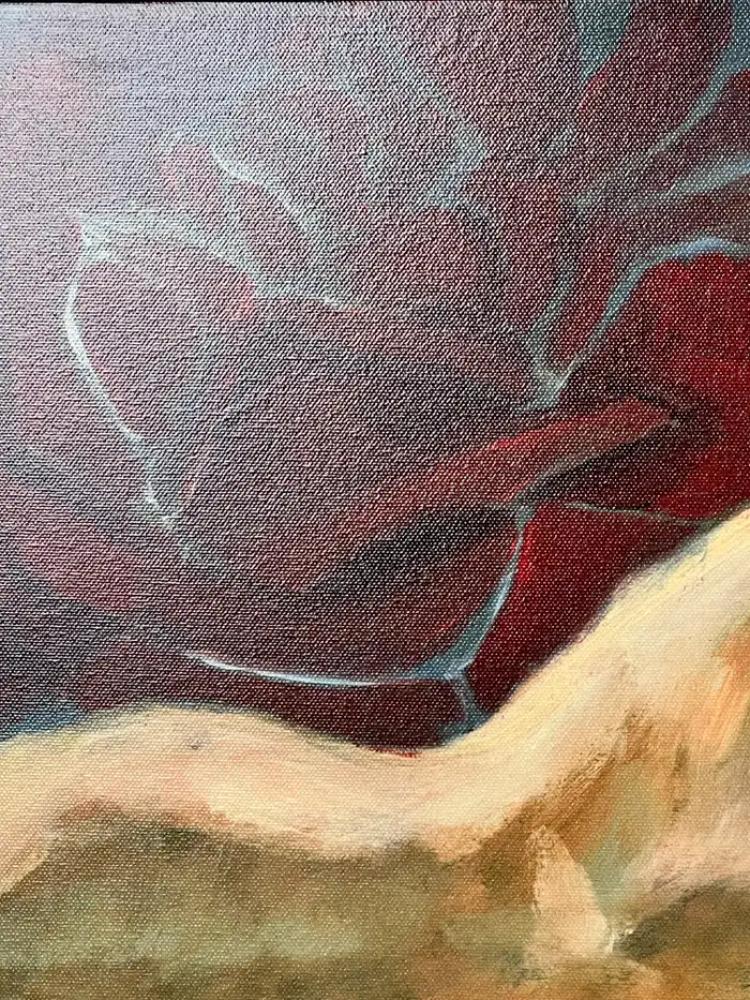Rare Stanley Mouse Reclining Nude Giclee Print on Canvas , Hand Signed & Dated 2012