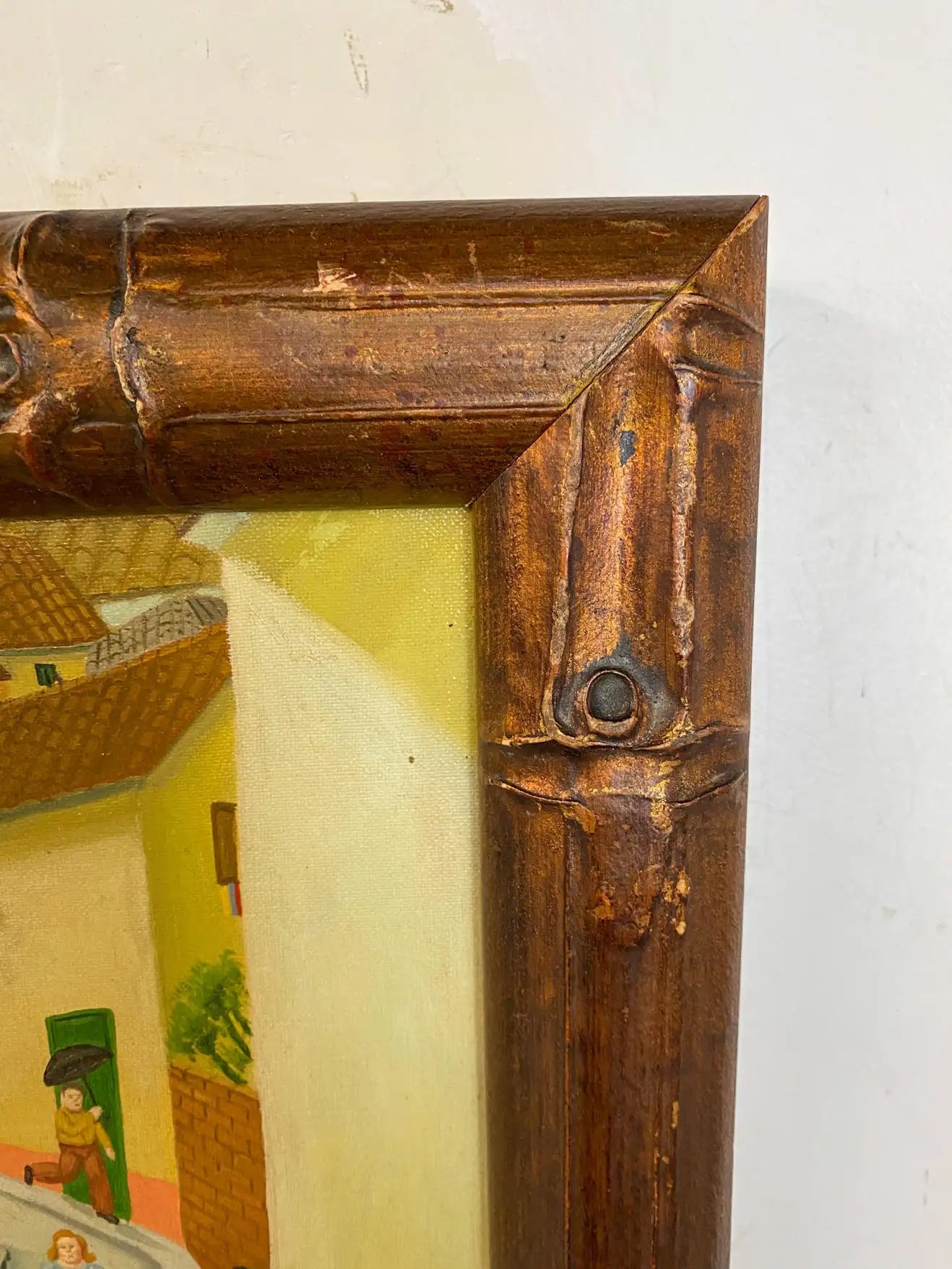 Impressionist City Scene Painting in the Manner of Fernando Botero