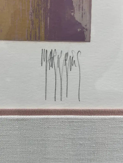 Mark King Parasol Serigraph Limited Edition Print, Numbered, Signed & Framed 1986