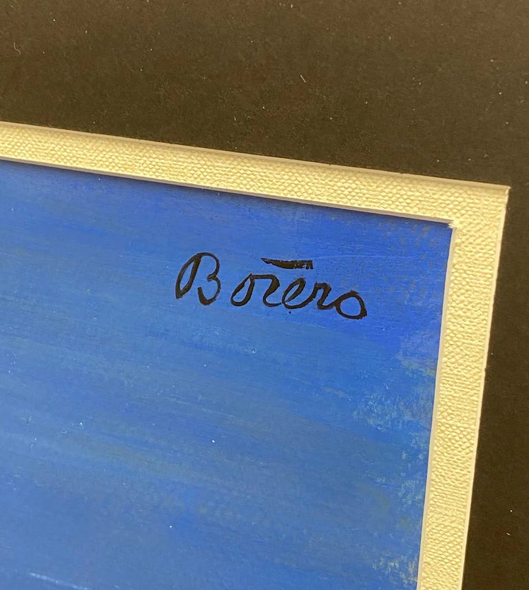 Fernando Botero Watercolor Painting, Man & Women at the Beach, Signed & Framed