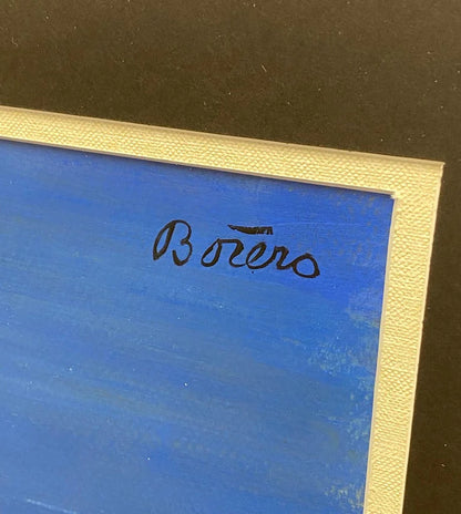 Fernando Botero Watercolor Painting, Man & Women at the Beach, Signed & Framed