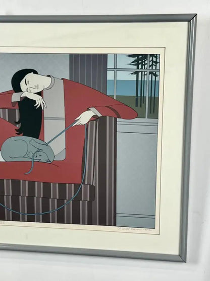 Will Barnet " Interlude" Silk Screen Print 1982 Hand Signed, Numbered & Framed 1982
