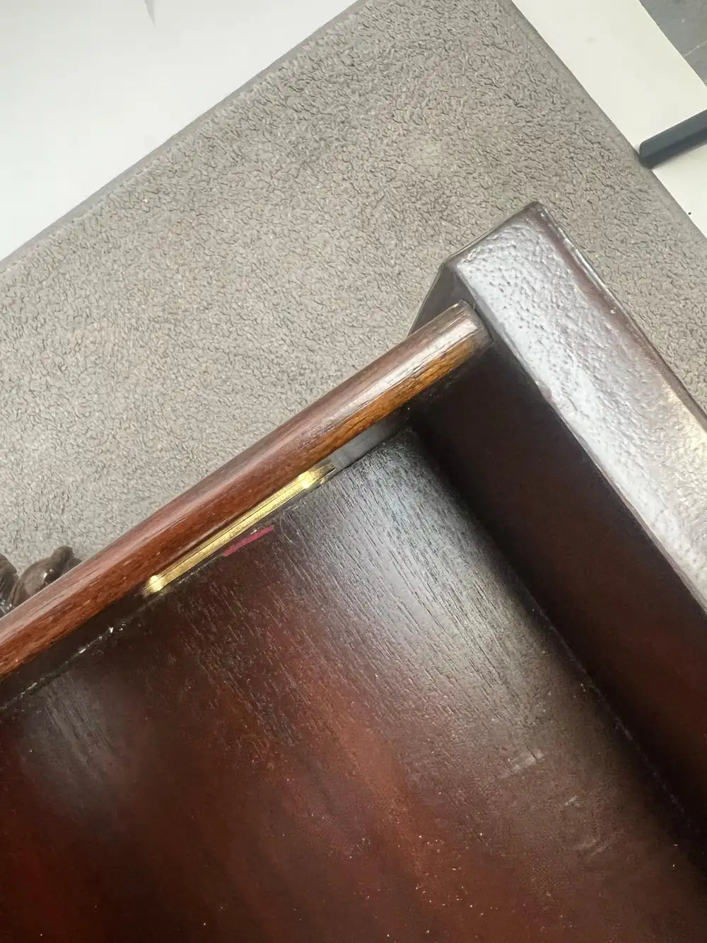 Polo Ralph Lauren Dalton Cocktail Coffee Table, Leather Tooled & Side Drawers