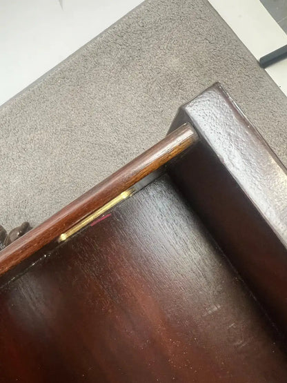 Polo Ralph Lauren Dalton Cocktail Coffee Table, Leather Tooled & Side Drawers