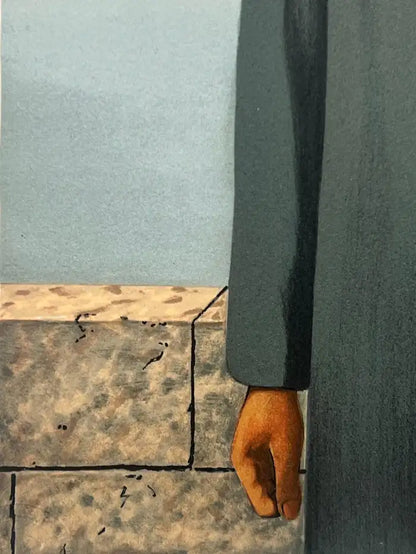 Rene Magritte Le Fils de L'homme Lithograph, Signed in a Pate, Stamped & Framed 1964