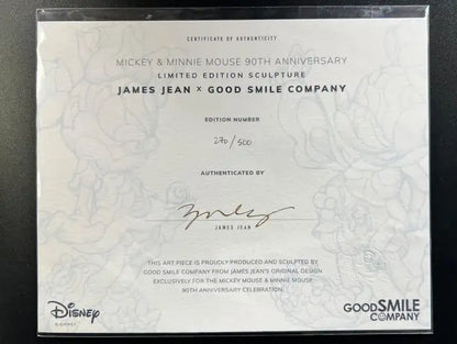James Jean Mickey & Minnie Mouse 90th Anniversary Porcelain Statues Signed 2018