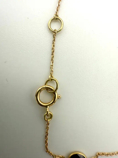 2.5 Ct Oval Cut Blue Sapphire Station Chain Stackable Bracelet 18K Yellow Gold